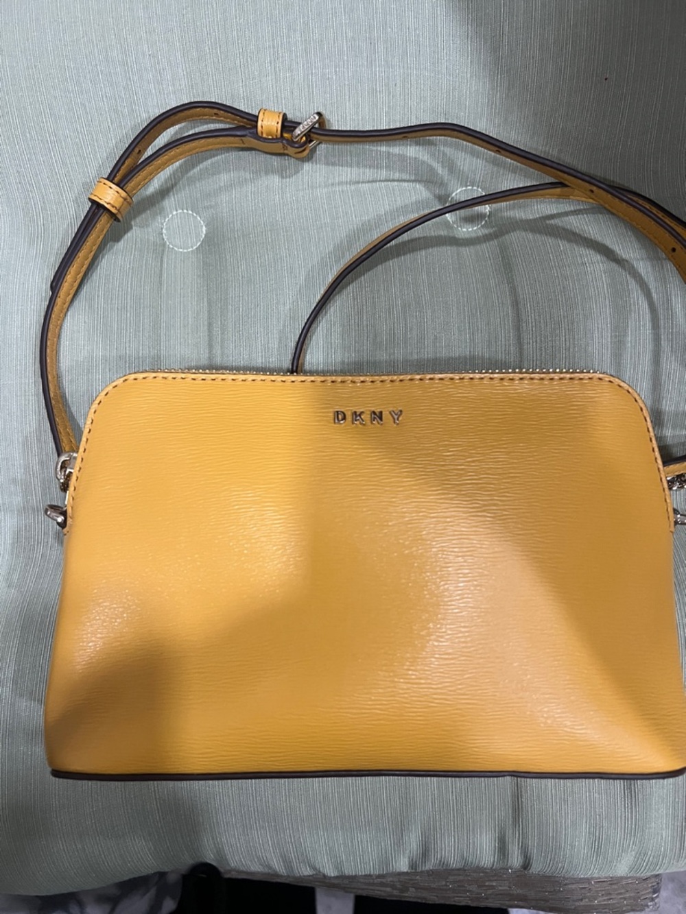 DKNY Mustard Yellow Leather Crossbody